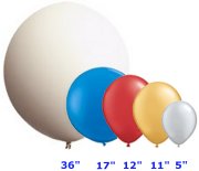 Latex balloon sizes